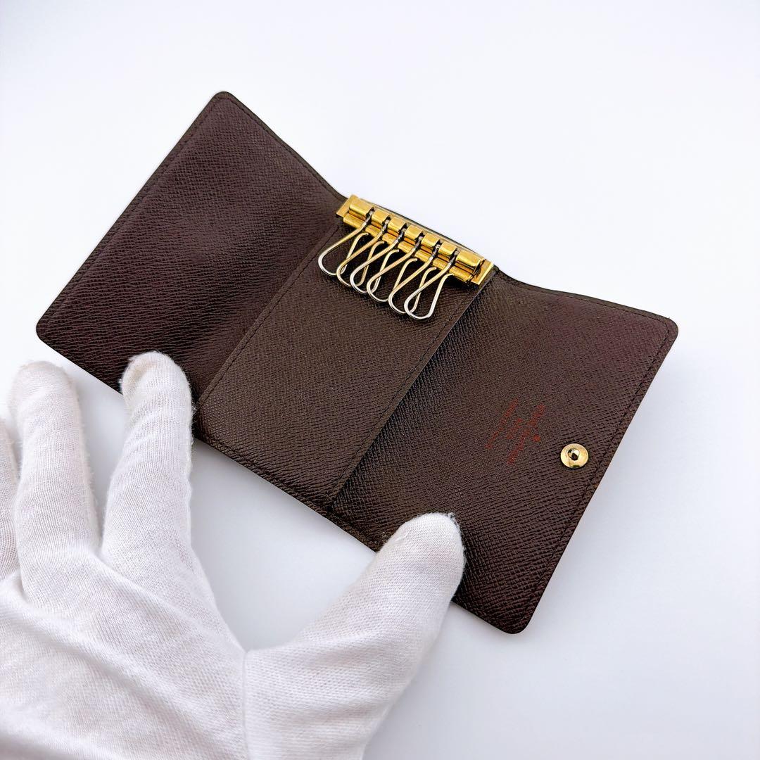 【極美品】ルイヴィトン ダミエ エベヌ ミュルティクレ6 キーケース