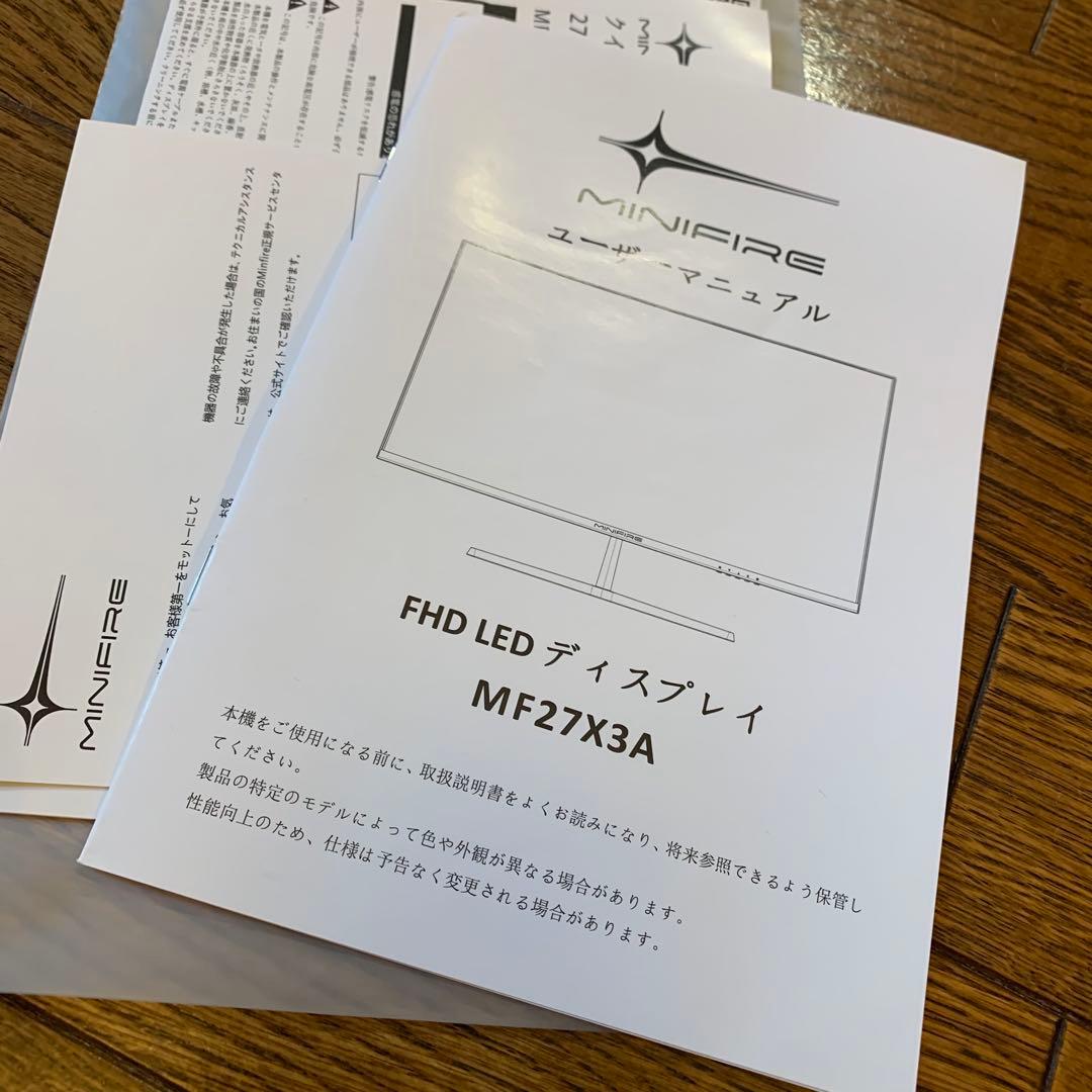 Minifire モニター27インチ 1920x1080 パネル ディスプレイ
