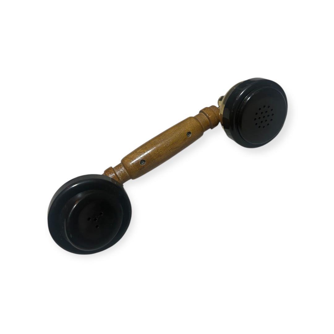 6*f様 アンティーク電話機 木製 COUNTRY 1927 昭和レトロ 布巻き