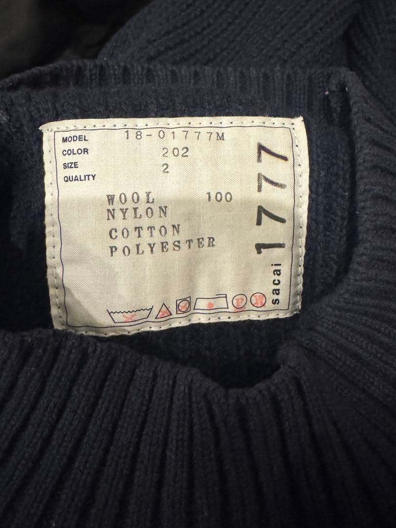 【sacai(サカイ) 】MA-1ニットプルオーバー