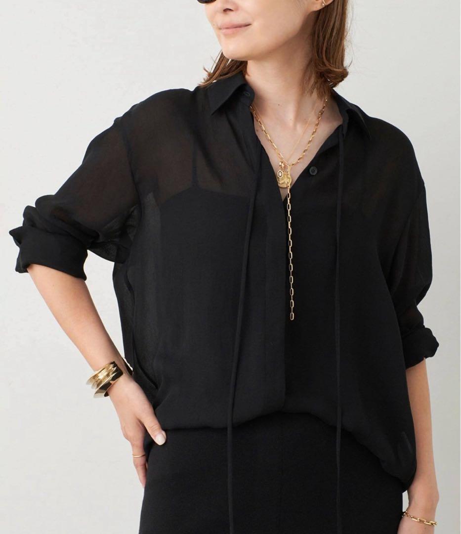 ドゥーズィエムクラス Deuxieme Classe トリアセ シフォン シャツ