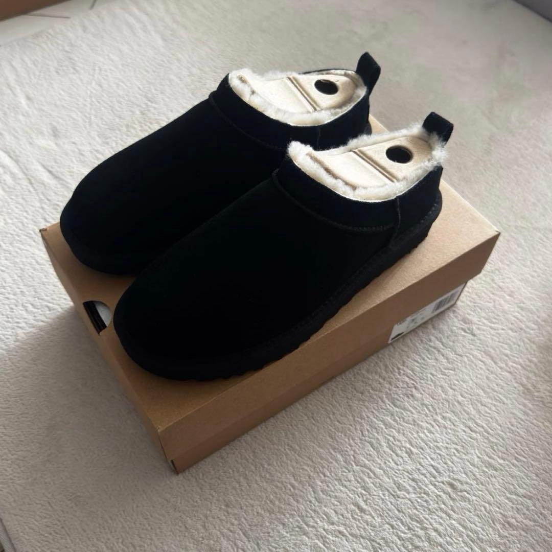 正規品ugg クラシックマイクロ　ブラック 24cm スリッポン黒