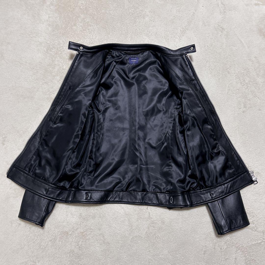 美品 BACK NUMBER 本革 シングルライダース M 黒 ラムレザー