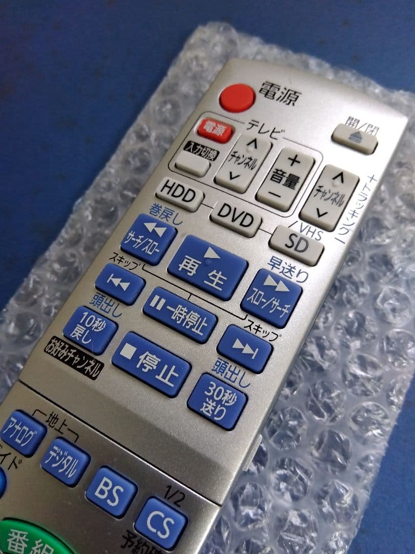 Panasonic純正VHS/DVDリモコンN2QAYB00347中古美品037
