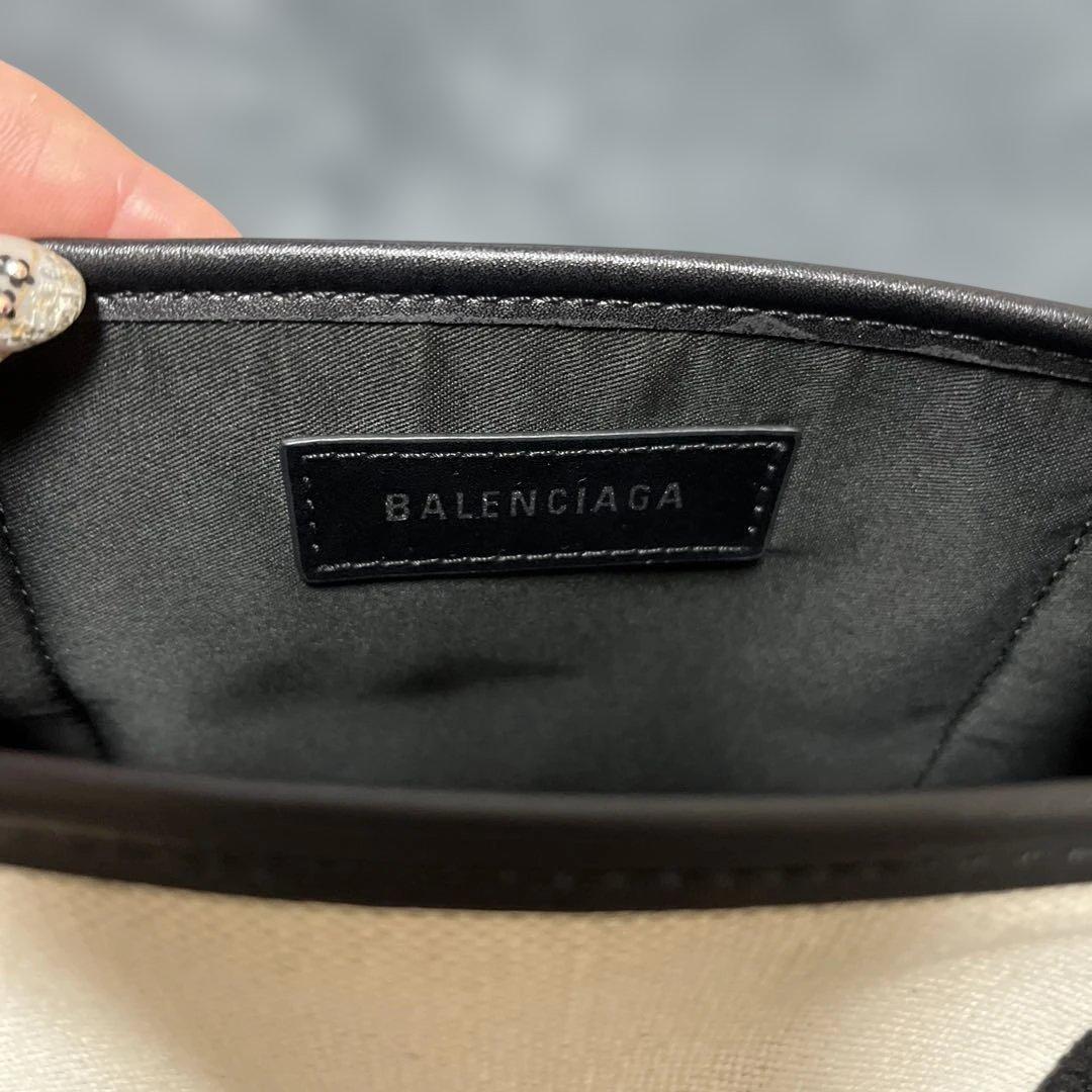 バレンシアガ　キャンバスバッグ XS ホワイト　ポーチ・ミラ−・保存袋付き