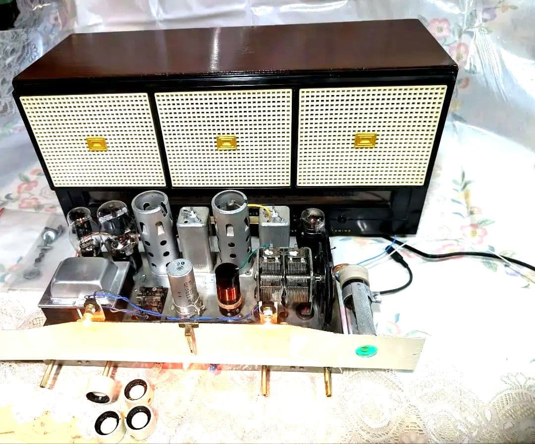 七欧通信機 木箱ST真空管ラジオ 昭和レトロ bluetooth付