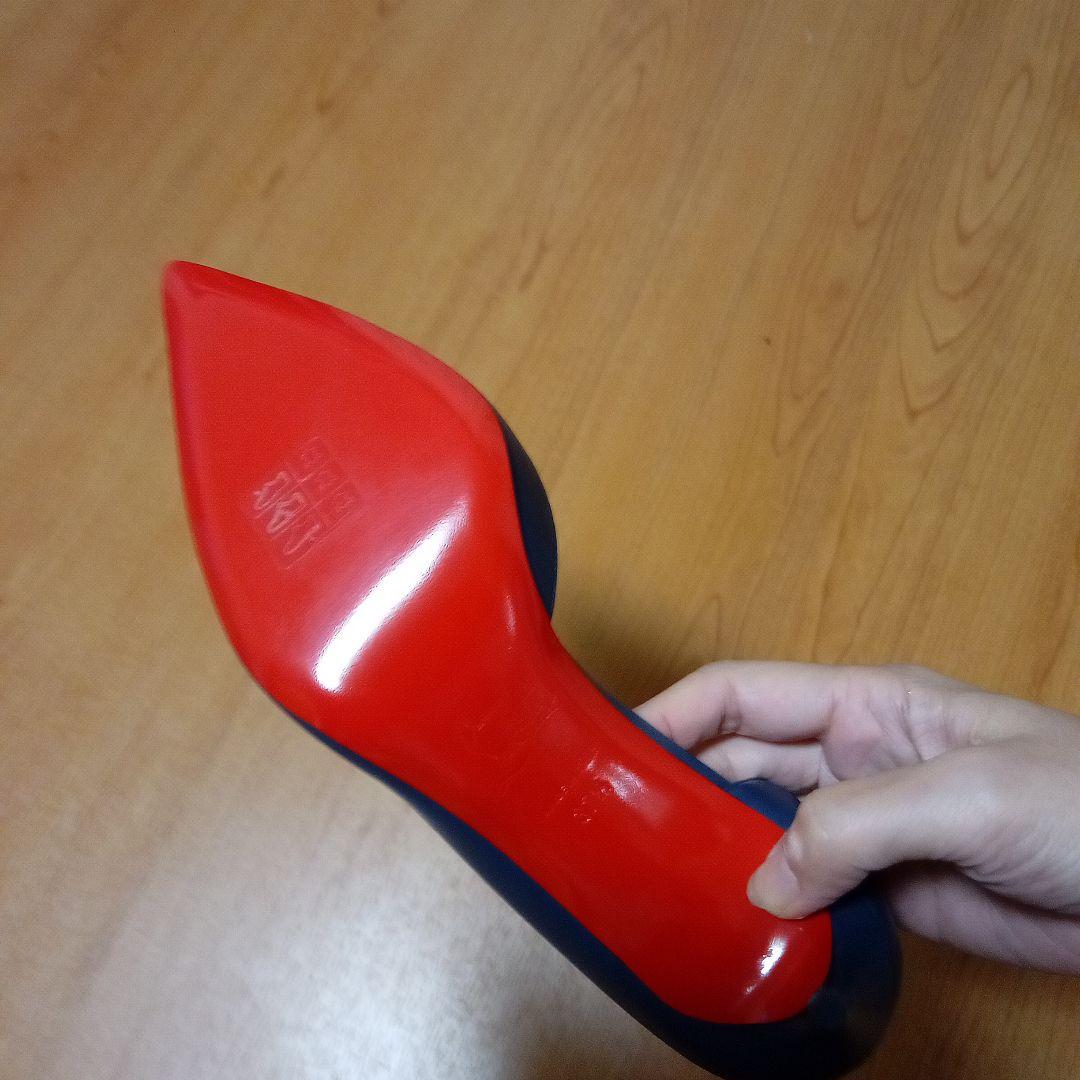 Christian Louboutin 青 レザーハイヒール　ほぼ未使用