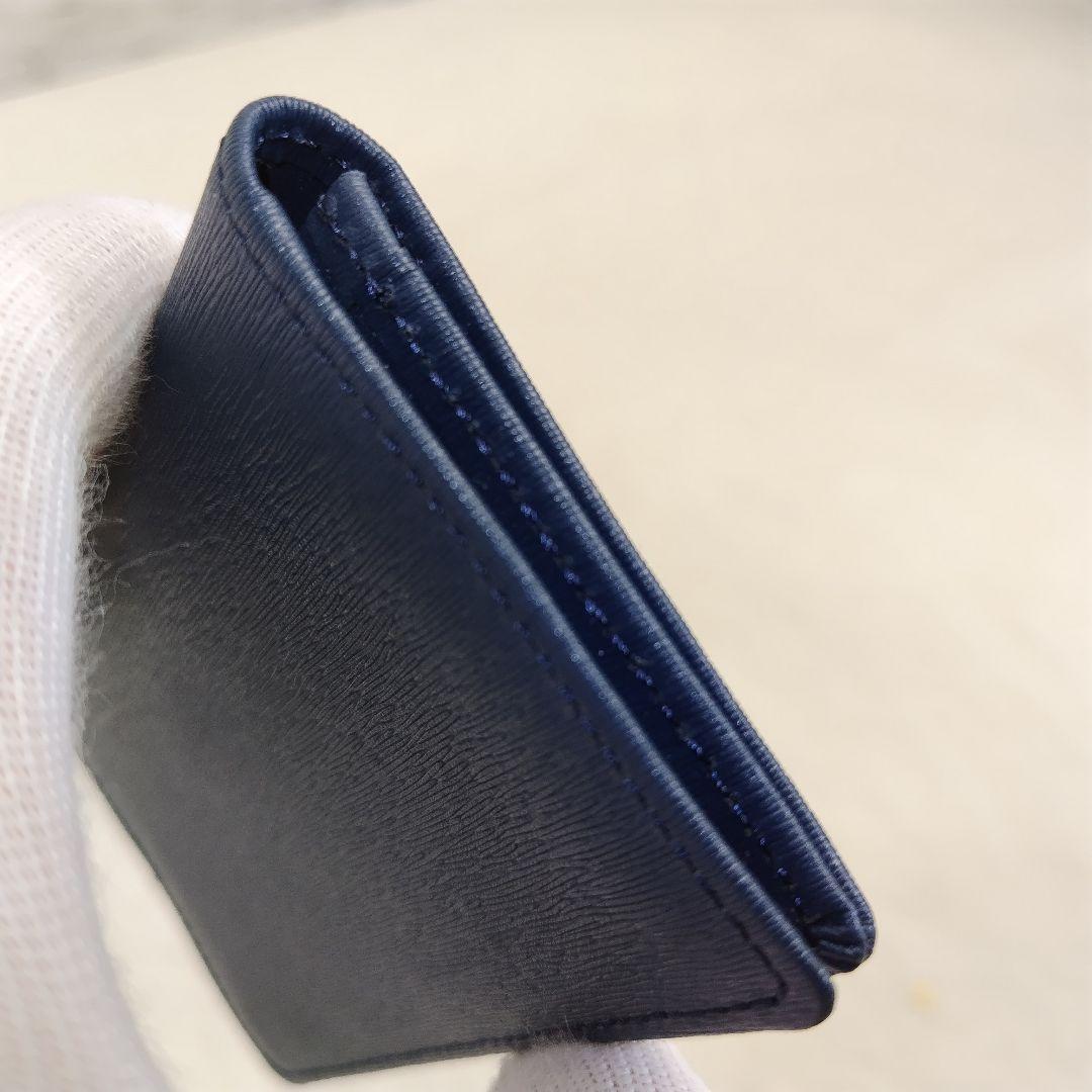 ✨極美品✨PORTER　カレント　名刺入れ　 カードケース　二つ折り　ネイビー