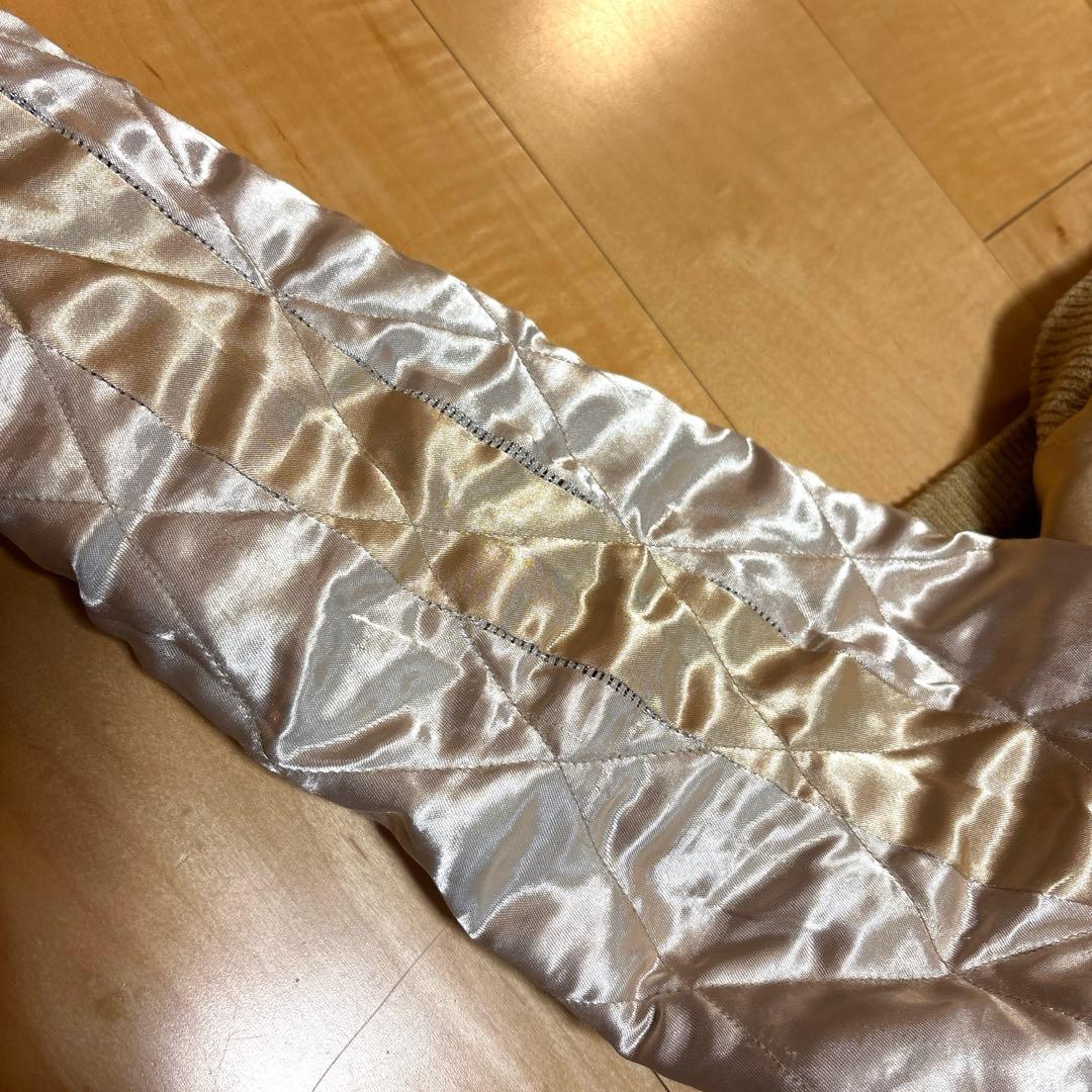 黒 ベルベット スカジャン ライオン ドラゴン刺繍