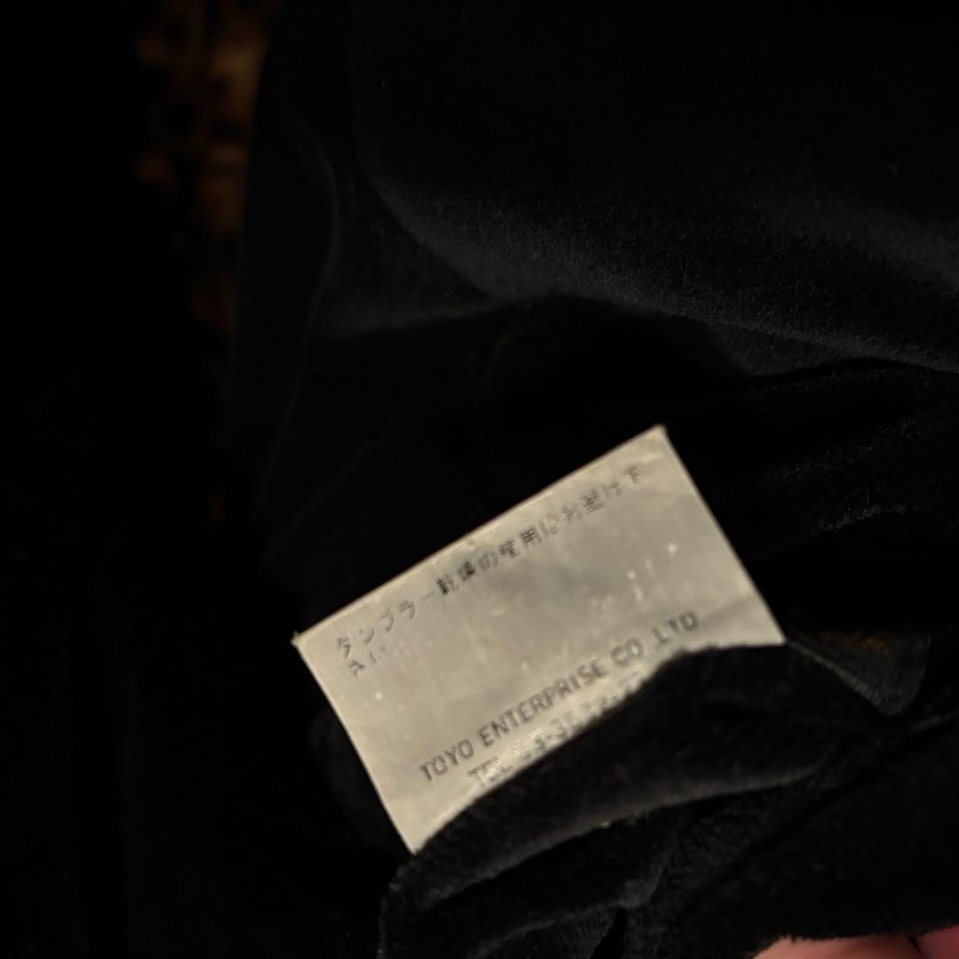 黒 ベルベット スカジャン ライオン ドラゴン刺繍