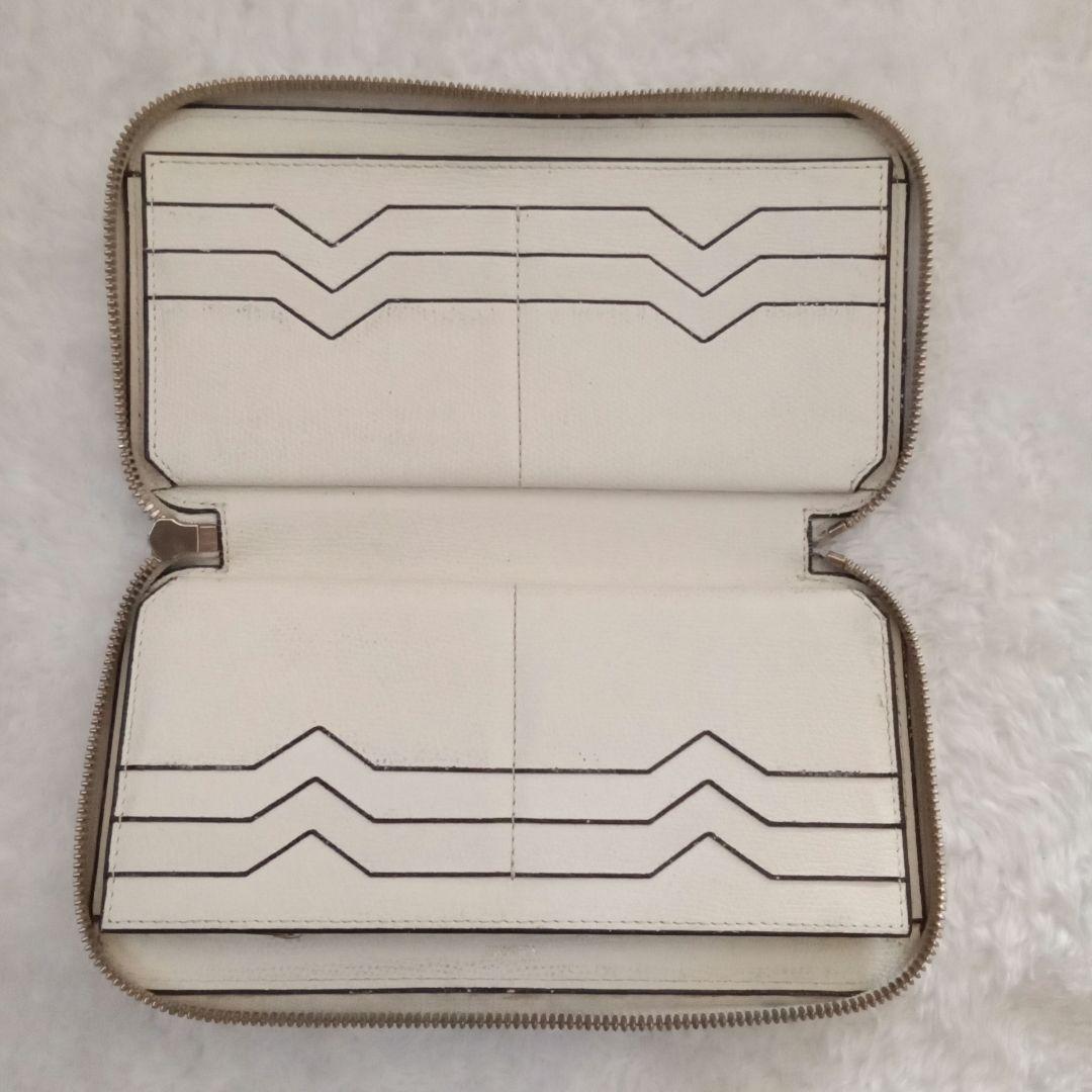 Valextra ヴァレクストラ ラウンドジップ 長財布アイボリー ベージュ 白