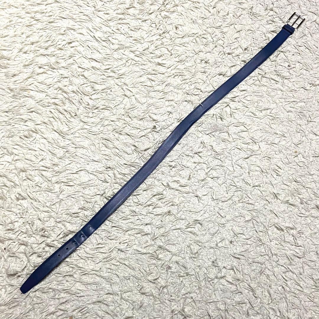 プラダ サフィアーノレザー ベルト ブルー レザー メンズ