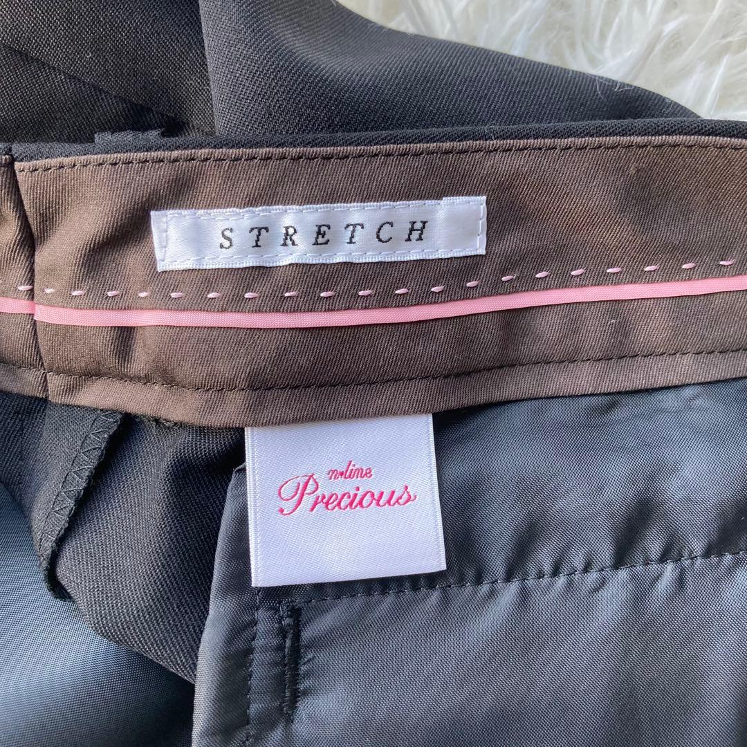 【特大・美品】 n line Precious フレアパンツスーツ 黒 19号