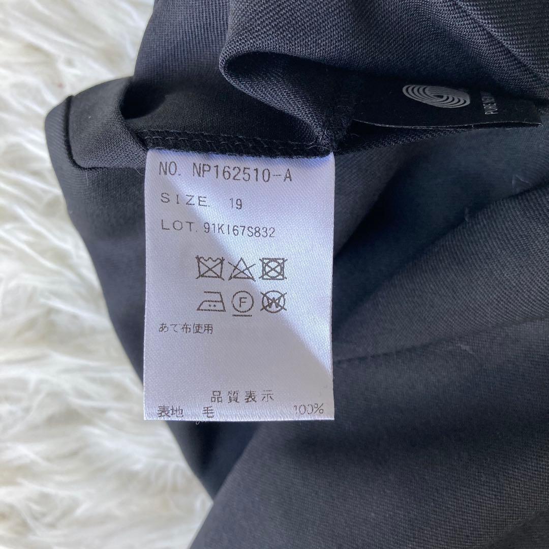 【特大・美品】 n line Precious フレアパンツスーツ 黒 19号