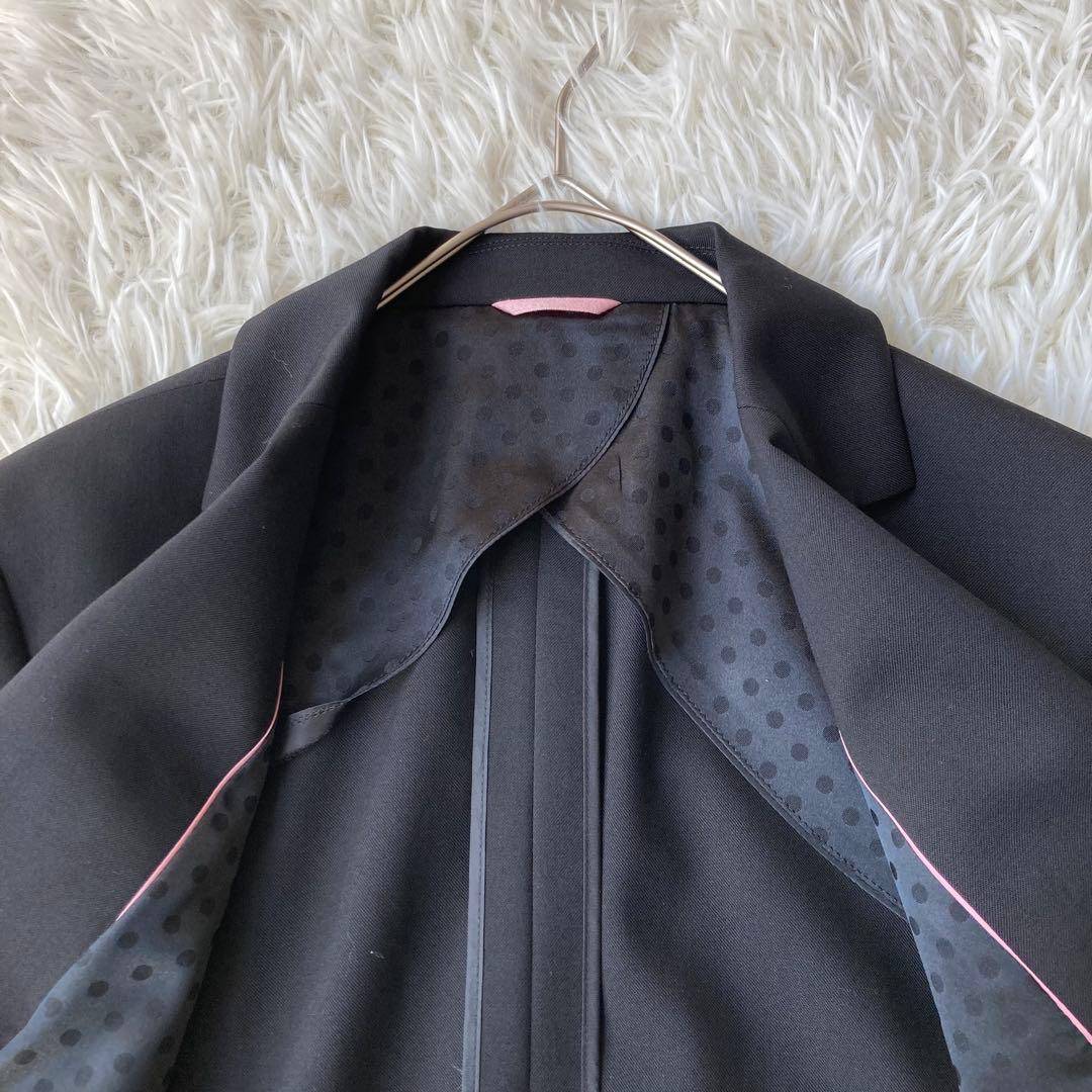 【特大・美品】 n line Precious フレアパンツスーツ 黒 19号