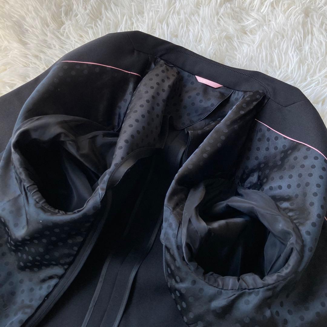 【特大・美品】 n line Precious フレアパンツスーツ 黒 19号