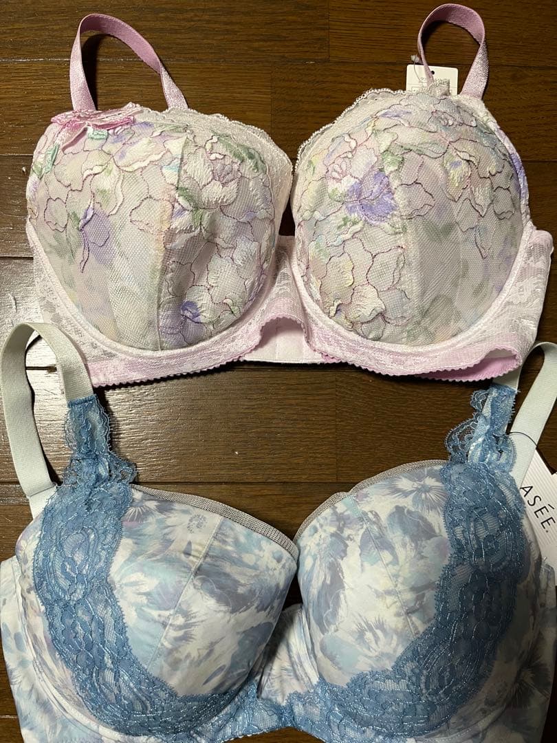 花柄レースブラジャー 3点セット　G80