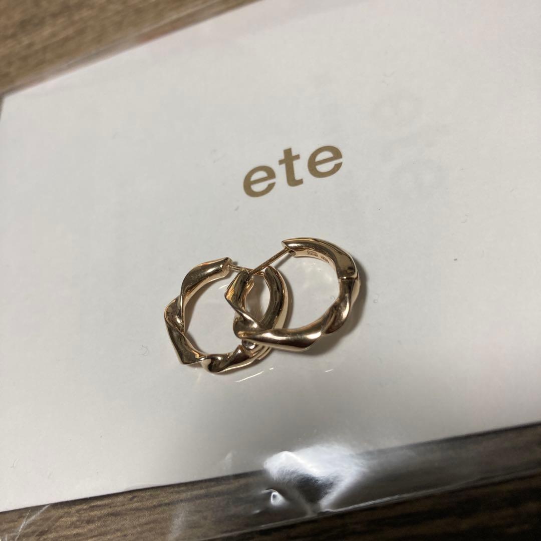 ete ハグピアス ツイストフープピアス MPG ミストピンクゴールド