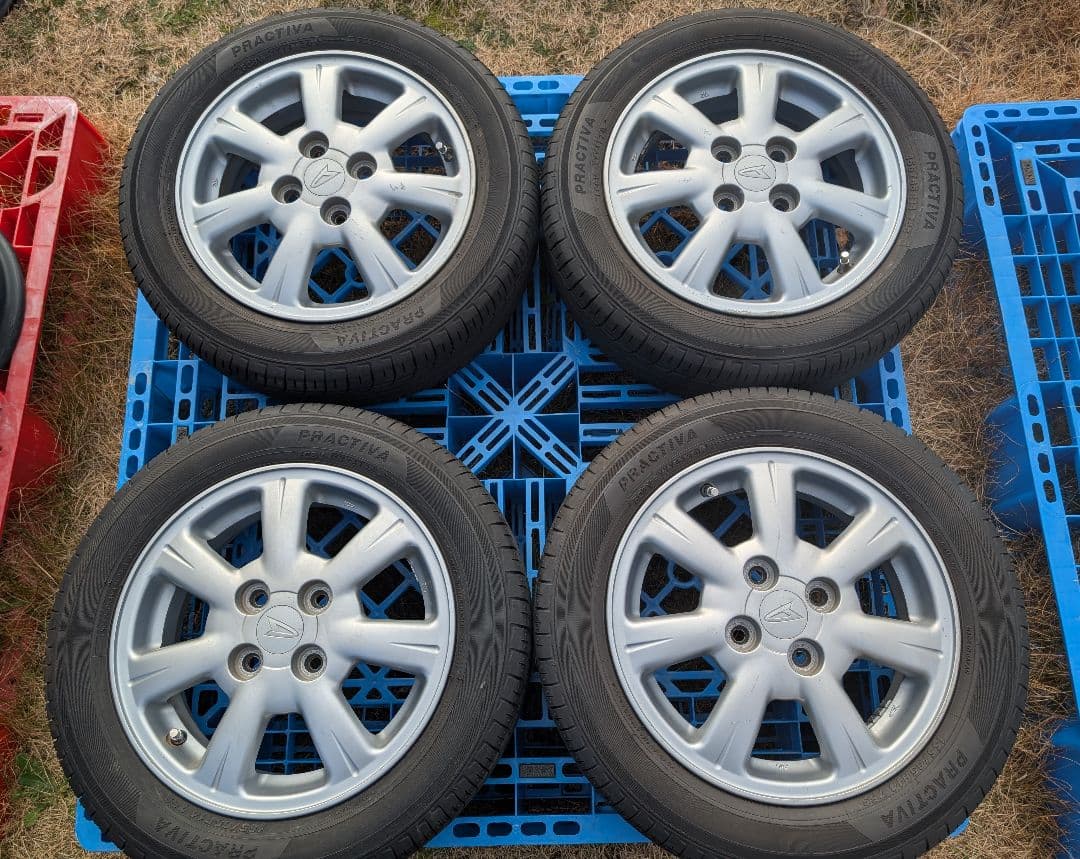 ①中古品 ダイハツタント2024製タイヤ付き純正ホイール4本セットの2本