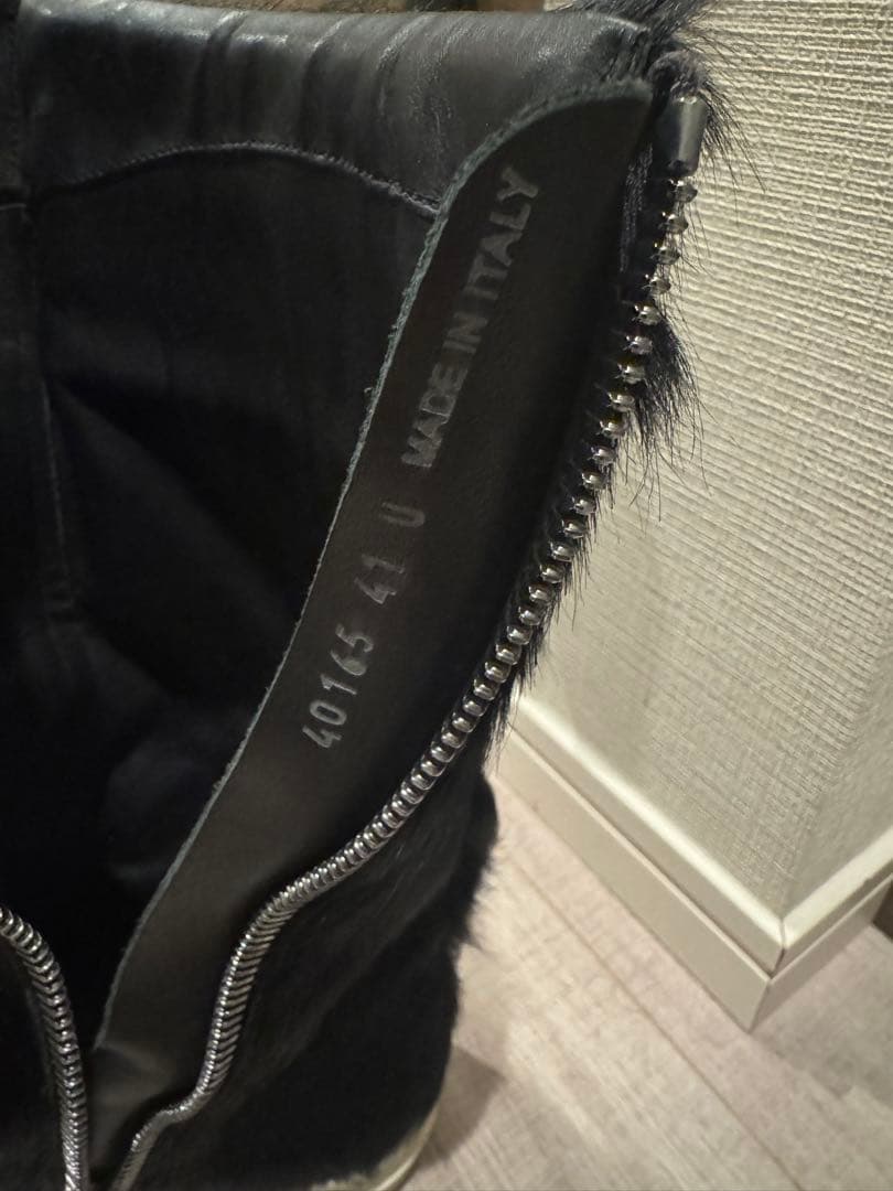 靴 Rick Owens FW22 Cargobasket black fur 41