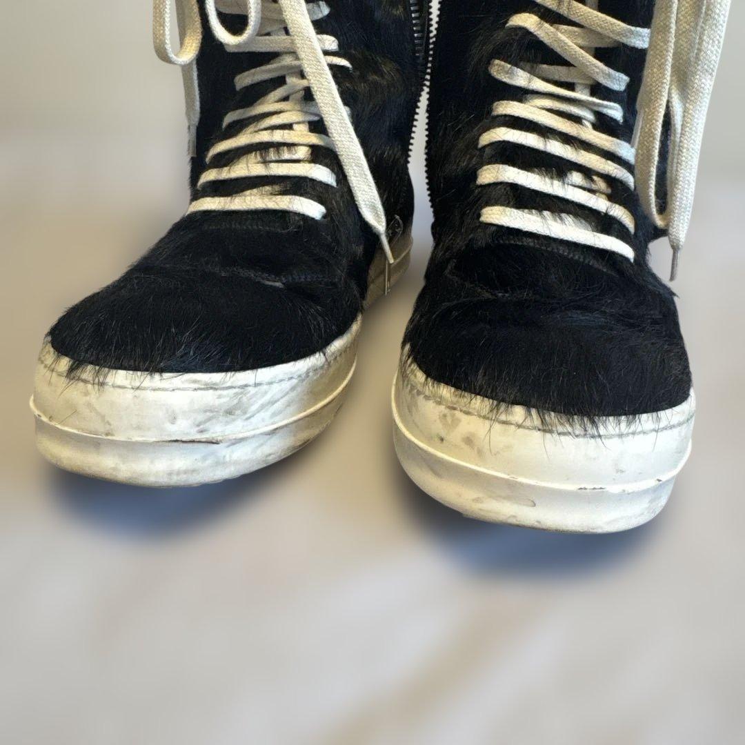 靴 Rick Owens FW22 Cargobasket black fur 41