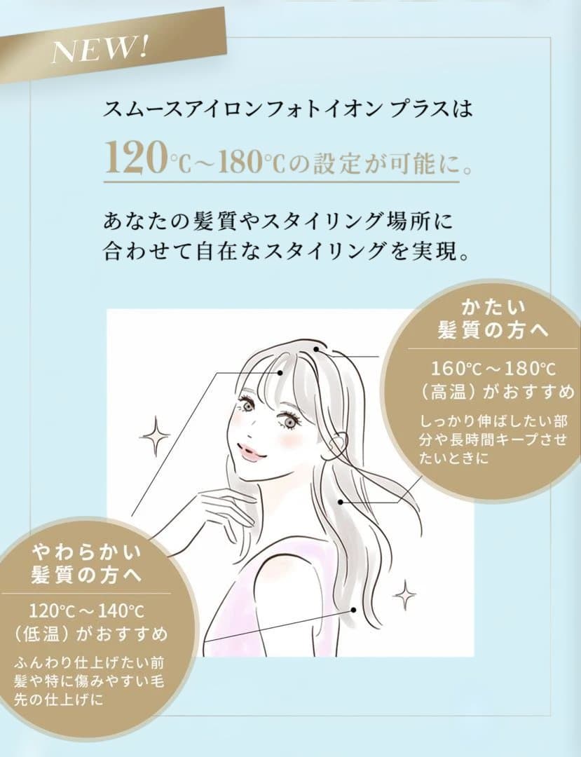 YAMANスムースアイロンフォトイオンプラス　ネイビー　YJHB6L