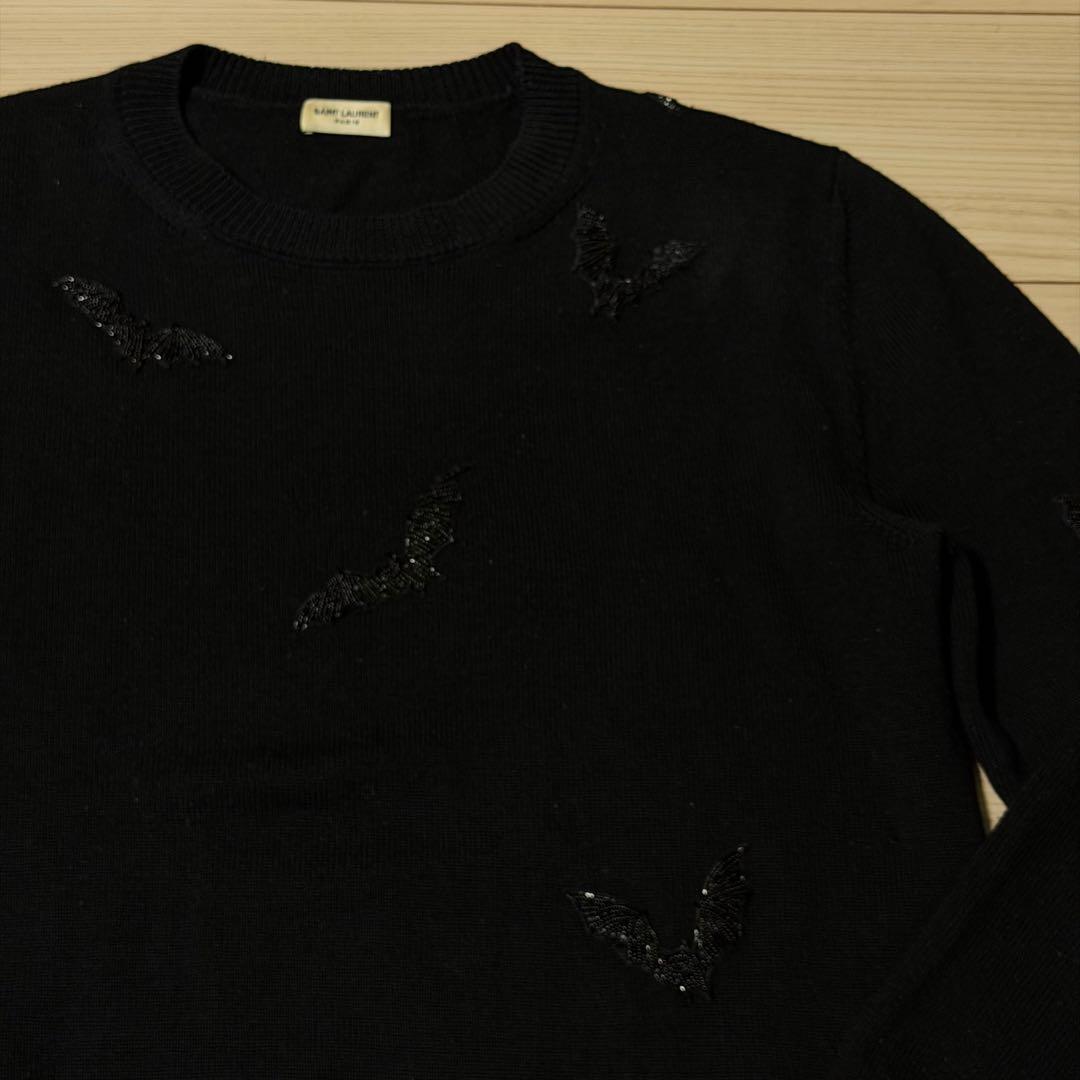 T*様 美品 サンローラン メンズ ニット セーター 刺繍