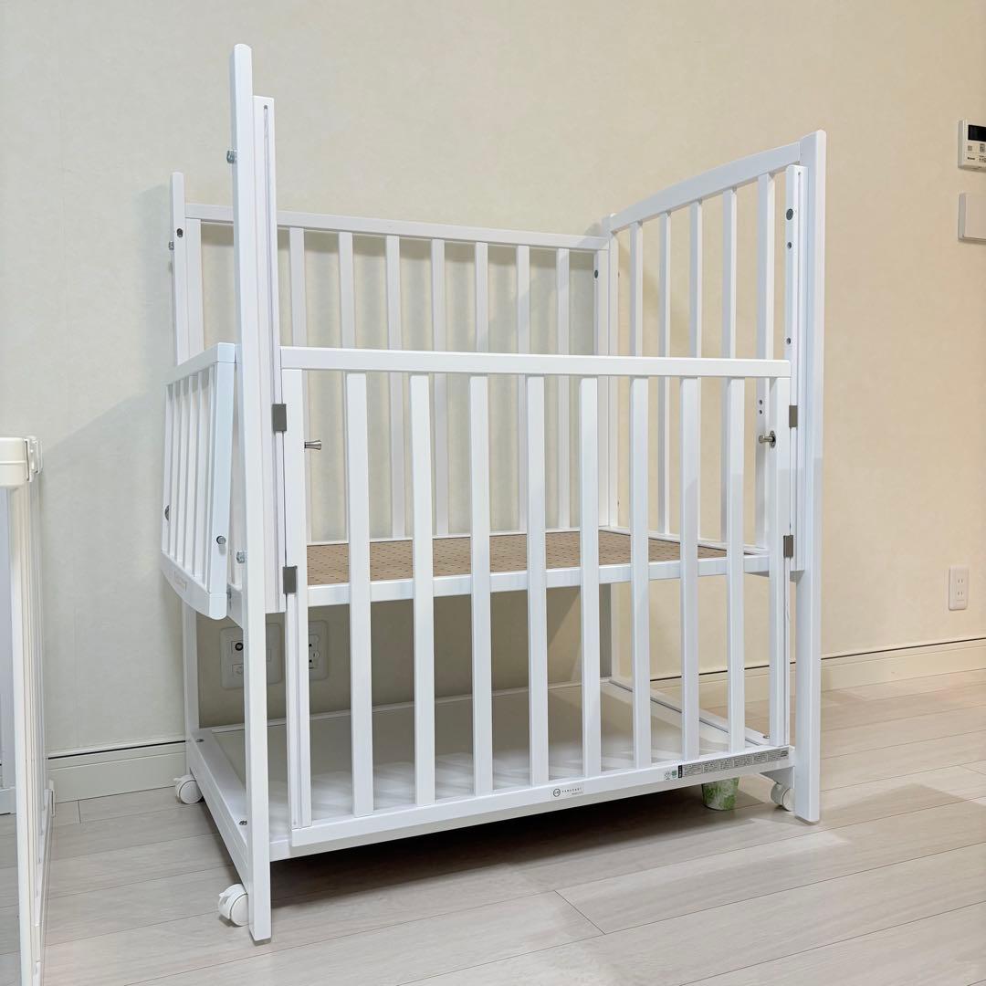 ヤマサキ コンパクトベッドツーオープンミニベッド（コンパクト）⭐︎美品⭐︎