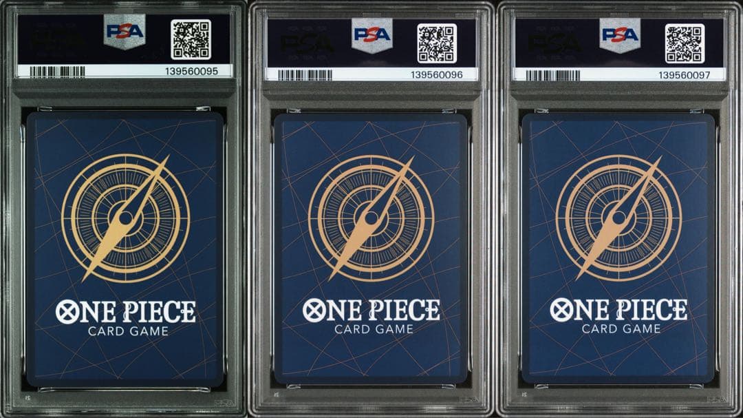 PSA10 ワンピースカード 最強の３兄弟 サボ エース ルフィ 学園 3連番