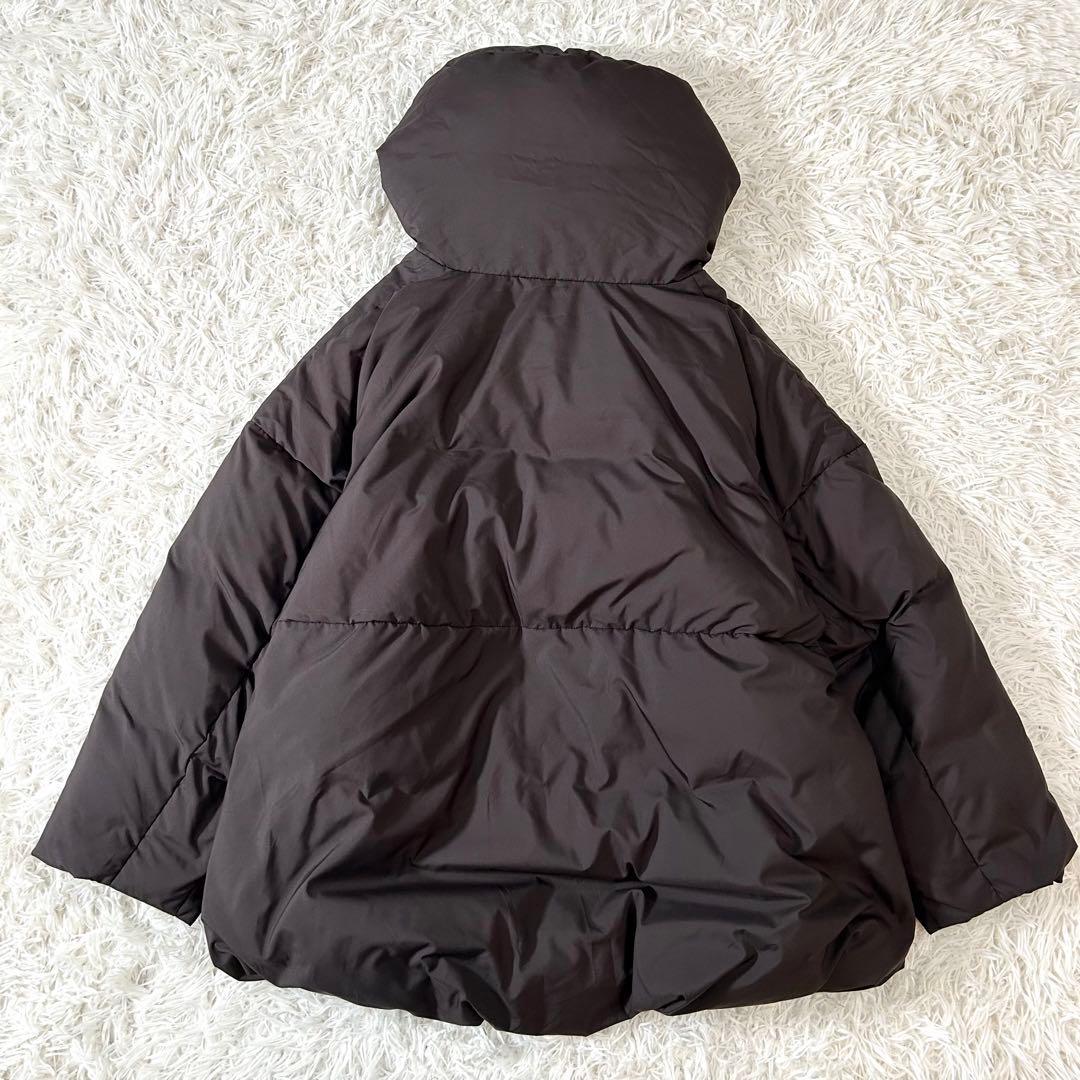 近代モデル mizuiro ind フード付き ショート丈ダウン ブラウン