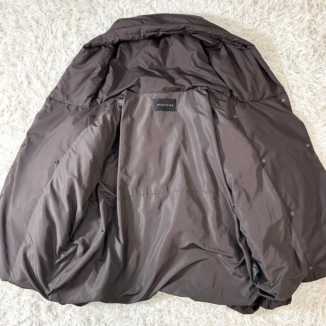 近代モデル mizuiro ind フード付き ショート丈ダウン ブラウン