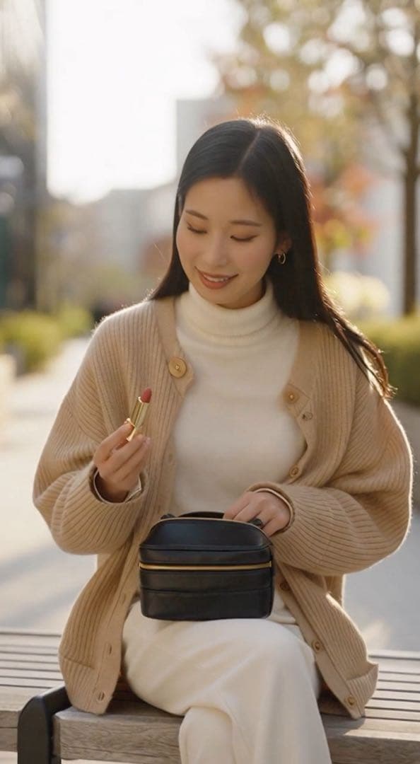 シャネル バニティ ハンド バッグ ポーチ ラムスキン マトラッセ ビコローレ