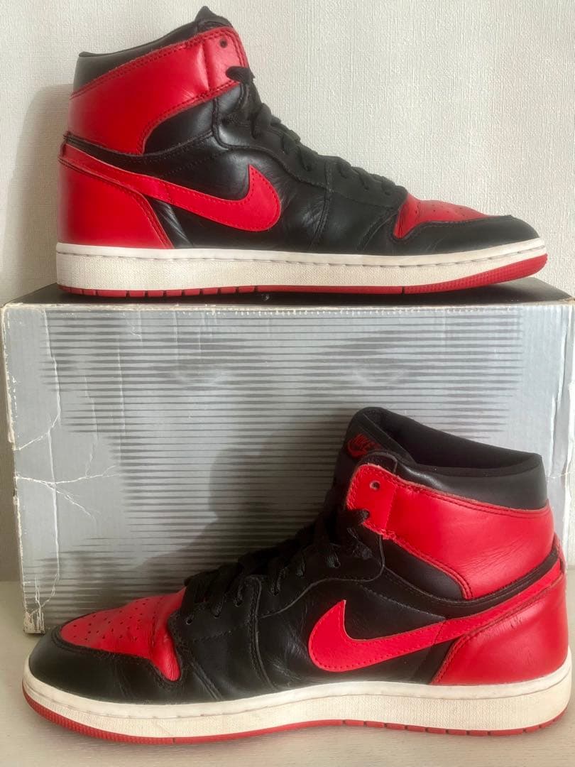 リペア洗浄済！ナイキ エアジョーダン1ブレッド2001ソール交換済28㎝