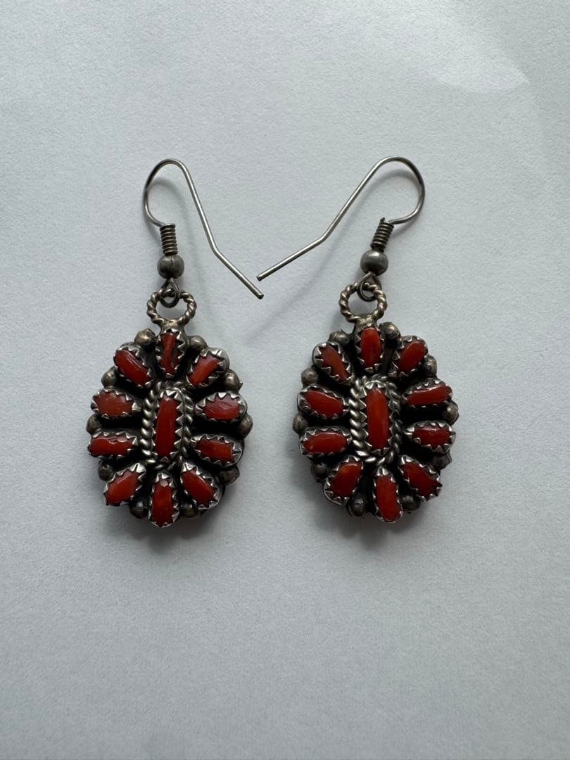 ナバホ族　Navajo　インディアンジュエリー ピアス　リバーシブルピアス