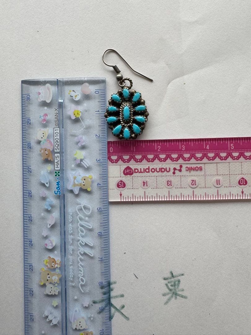 ナバホ族　Navajo　インディアンジュエリー ピアス　リバーシブルピアス