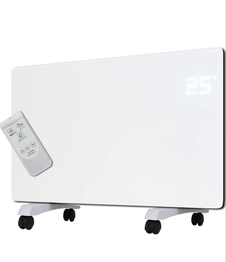 超薄型 遠赤外線 パネルヒーター 省エネ&ハイパワー　キャスター リモコン付き