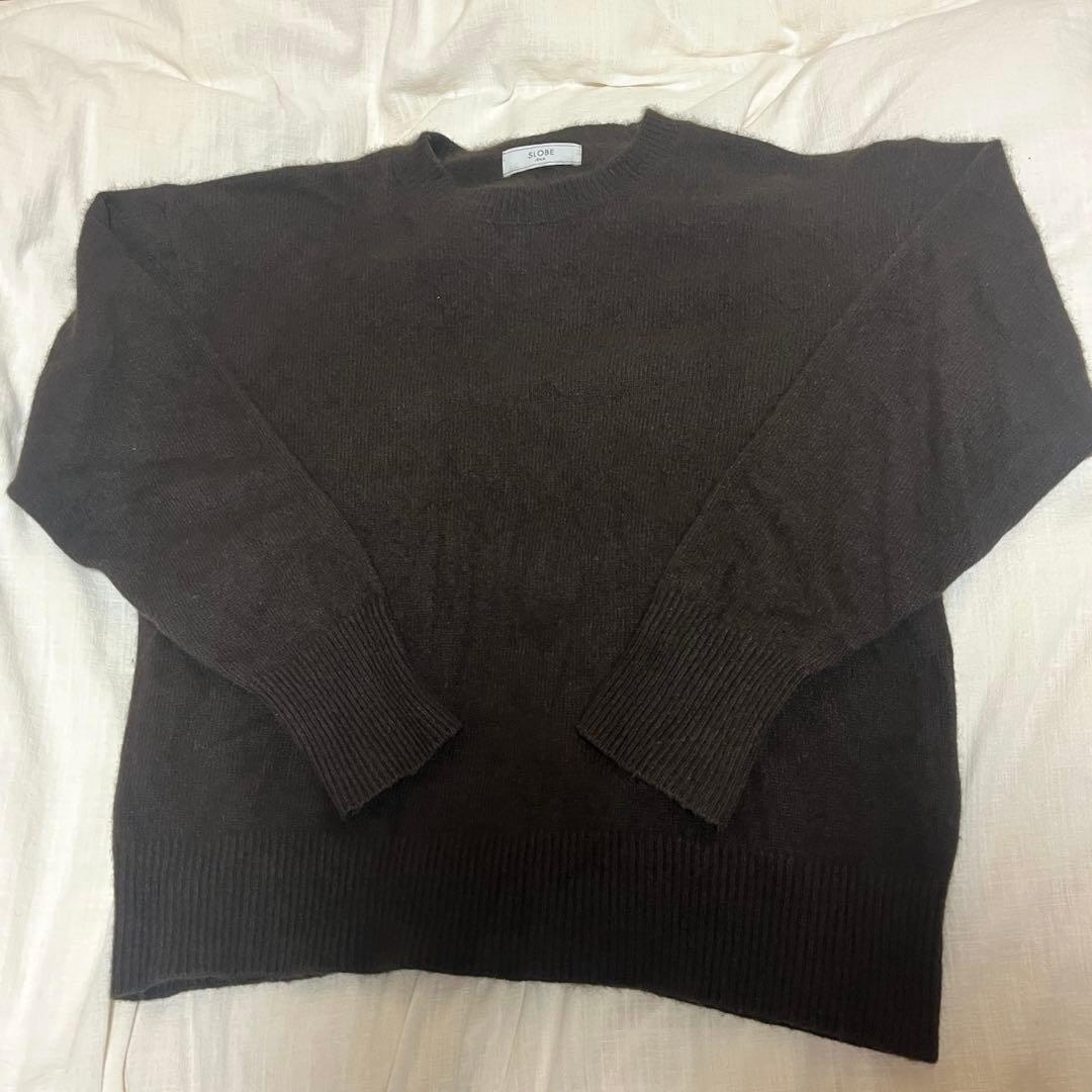 SLOBE IÉNA フォックスウールカシミヤプルオーバー ブラウン