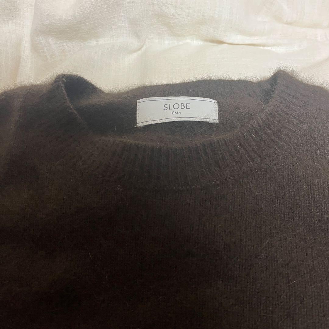 SLOBE IÉNA フォックスウールカシミヤプルオーバー ブラウン