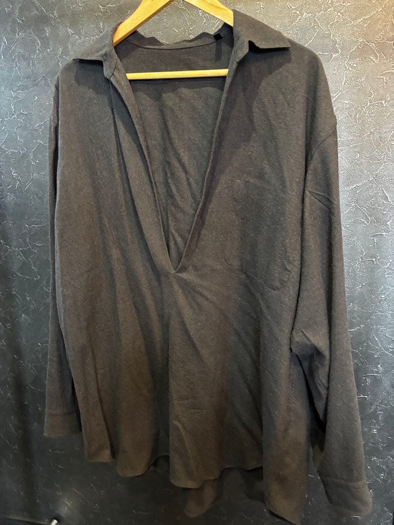 COMOLI 23AW ウールビエラスキッパーシャツ