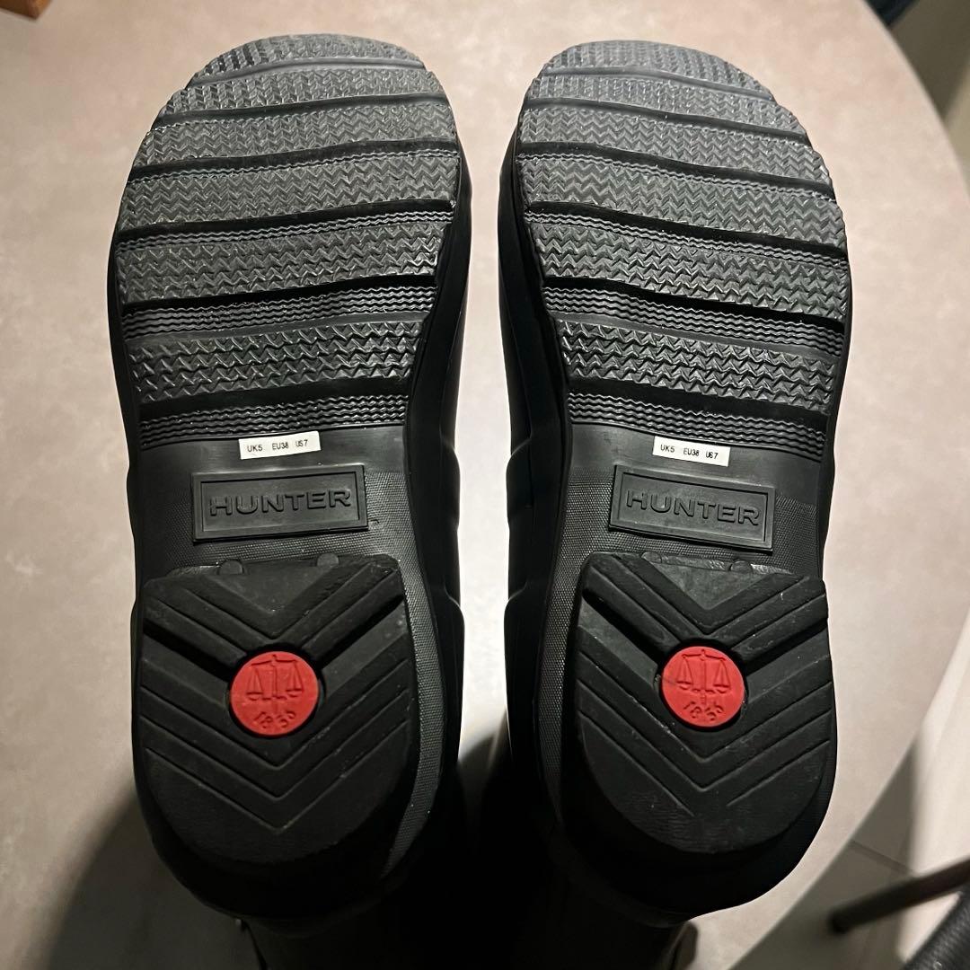 【美品・1回使用】Hunter ロングブーツ 黒 UK5 2025年11月購入