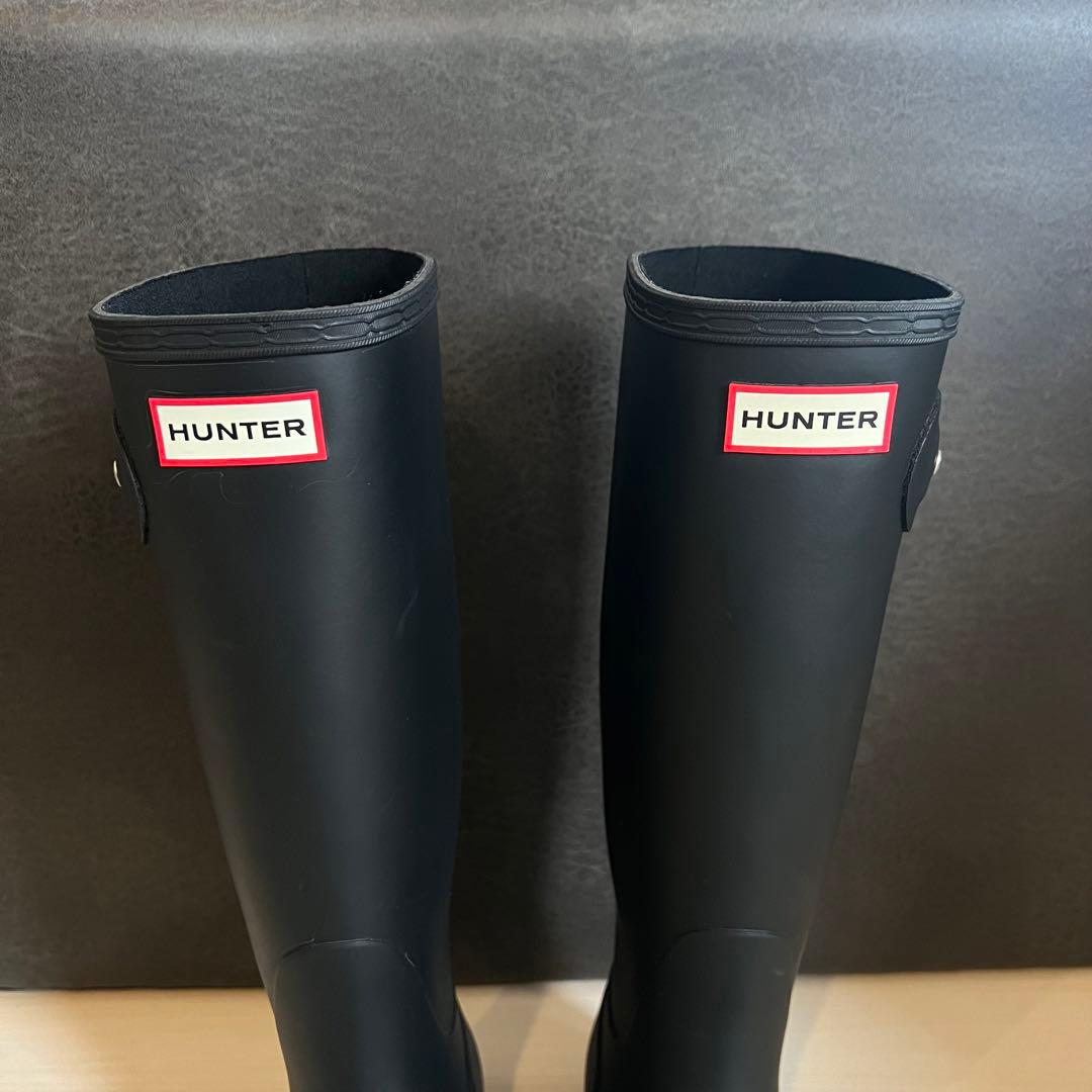 【美品・1回使用】Hunter ロングブーツ 黒 UK5 2025年11月購入