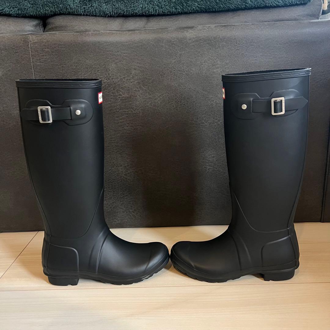 【美品・1回使用】Hunter ロングブーツ 黒 UK5 2025年11月購入
