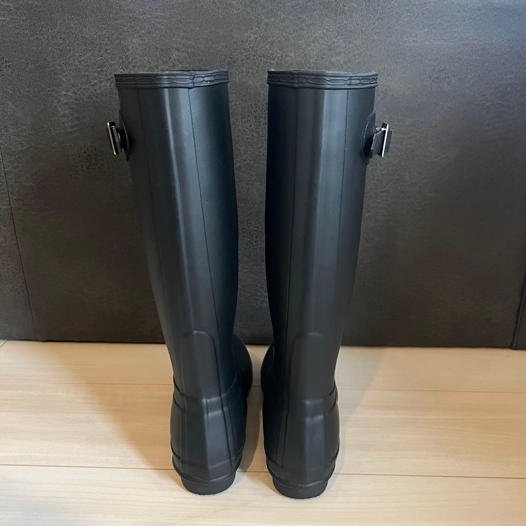【美品・1回使用】Hunter ロングブーツ 黒 UK5 2025年11月購入