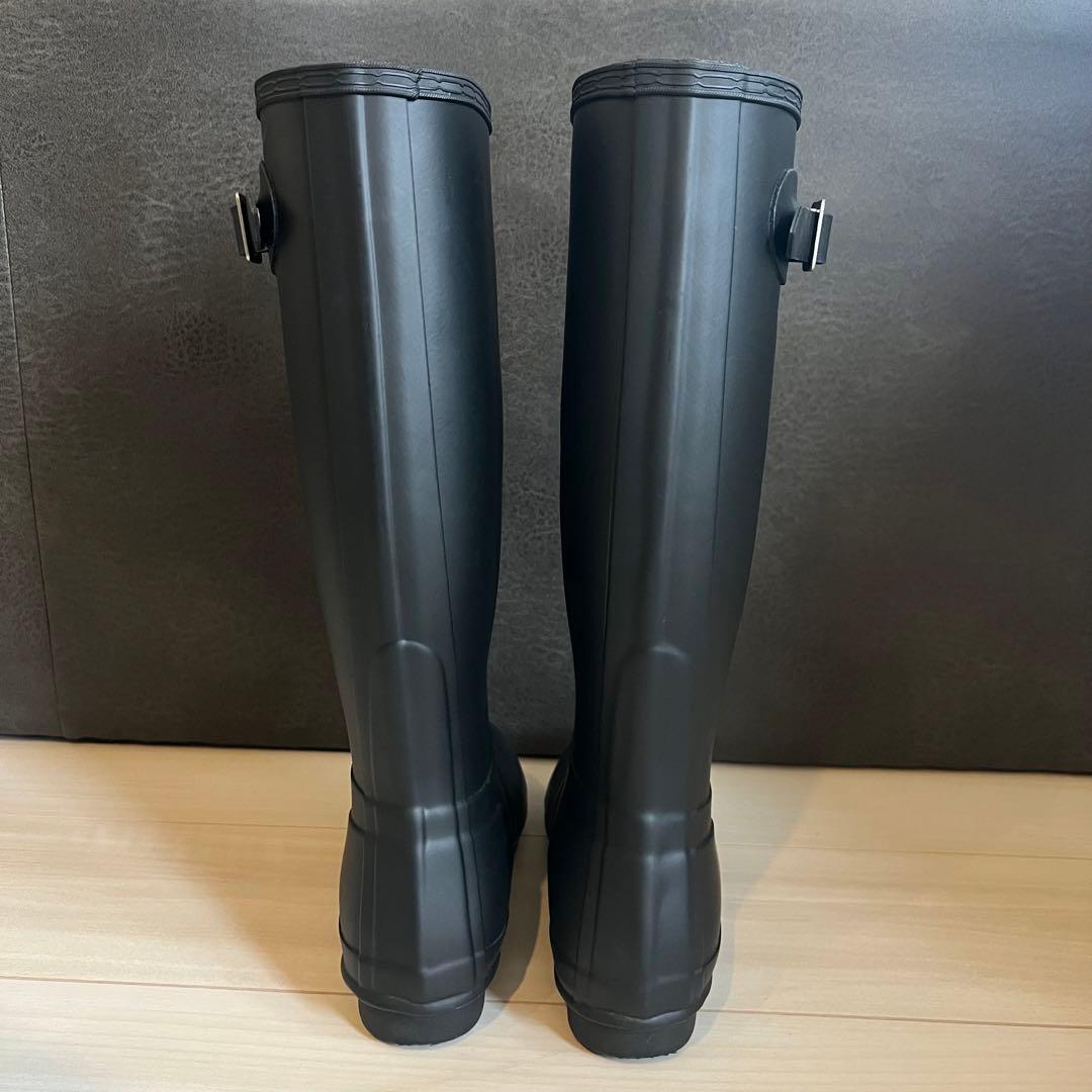 【美品・1回使用】Hunter ロングブーツ 黒 UK5 2025年11月購入