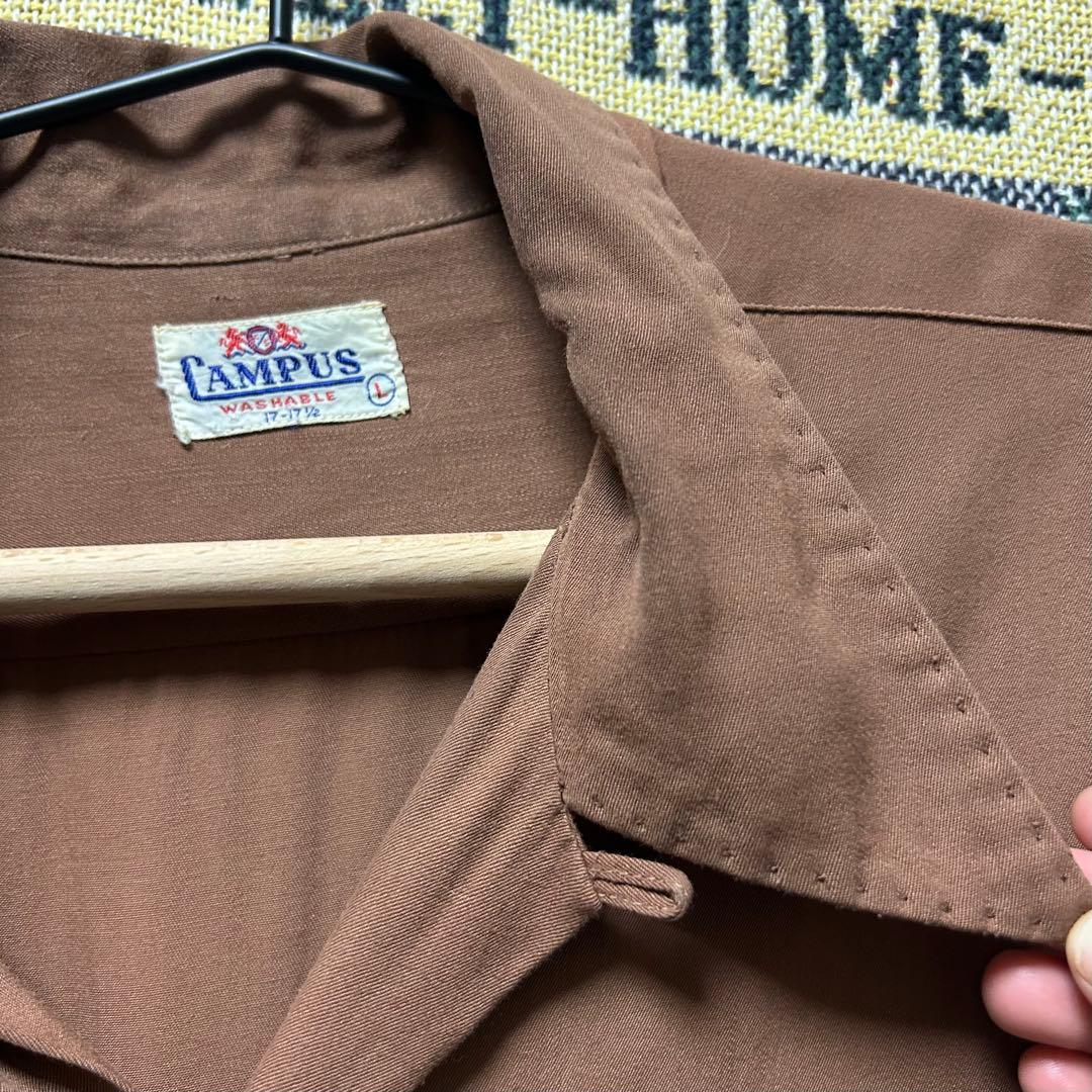 Y*A様 50s レーヨンギャバシャツ ハンドステッチCAMPUS