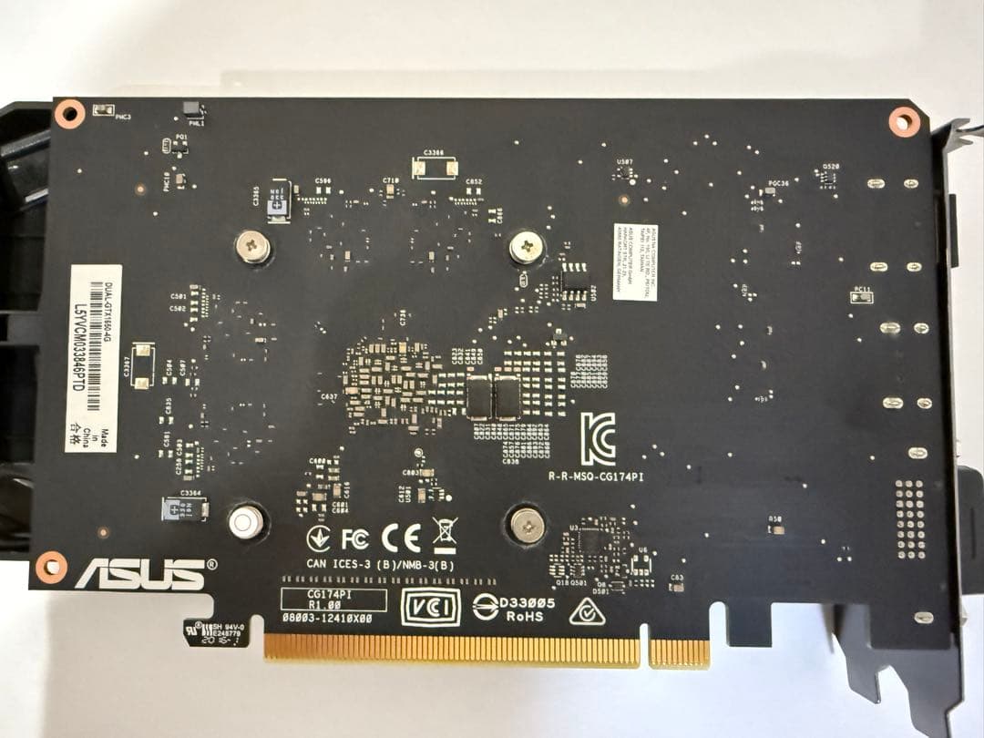 ASUS グラフィックボード DUAL-GTX1650-4G