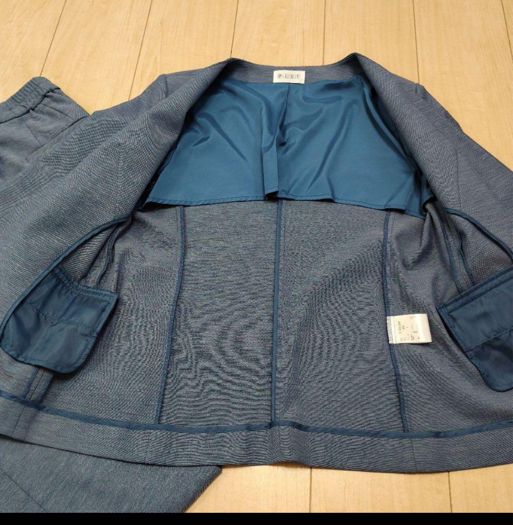 PLST リネンブレンドパンツスーツ