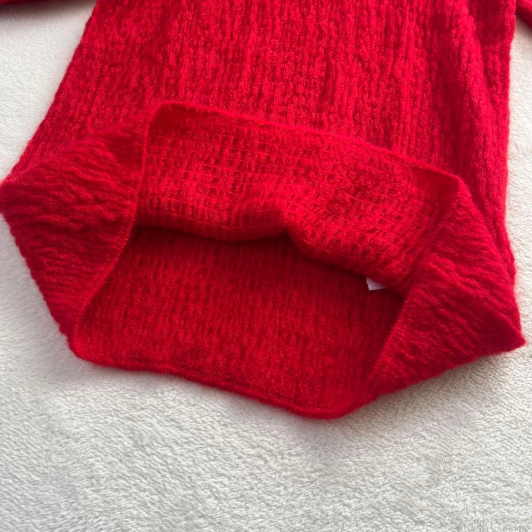 ★未使用品　フェラガモ タートルネック　フリル　モヘヤ57% ニット　セーター