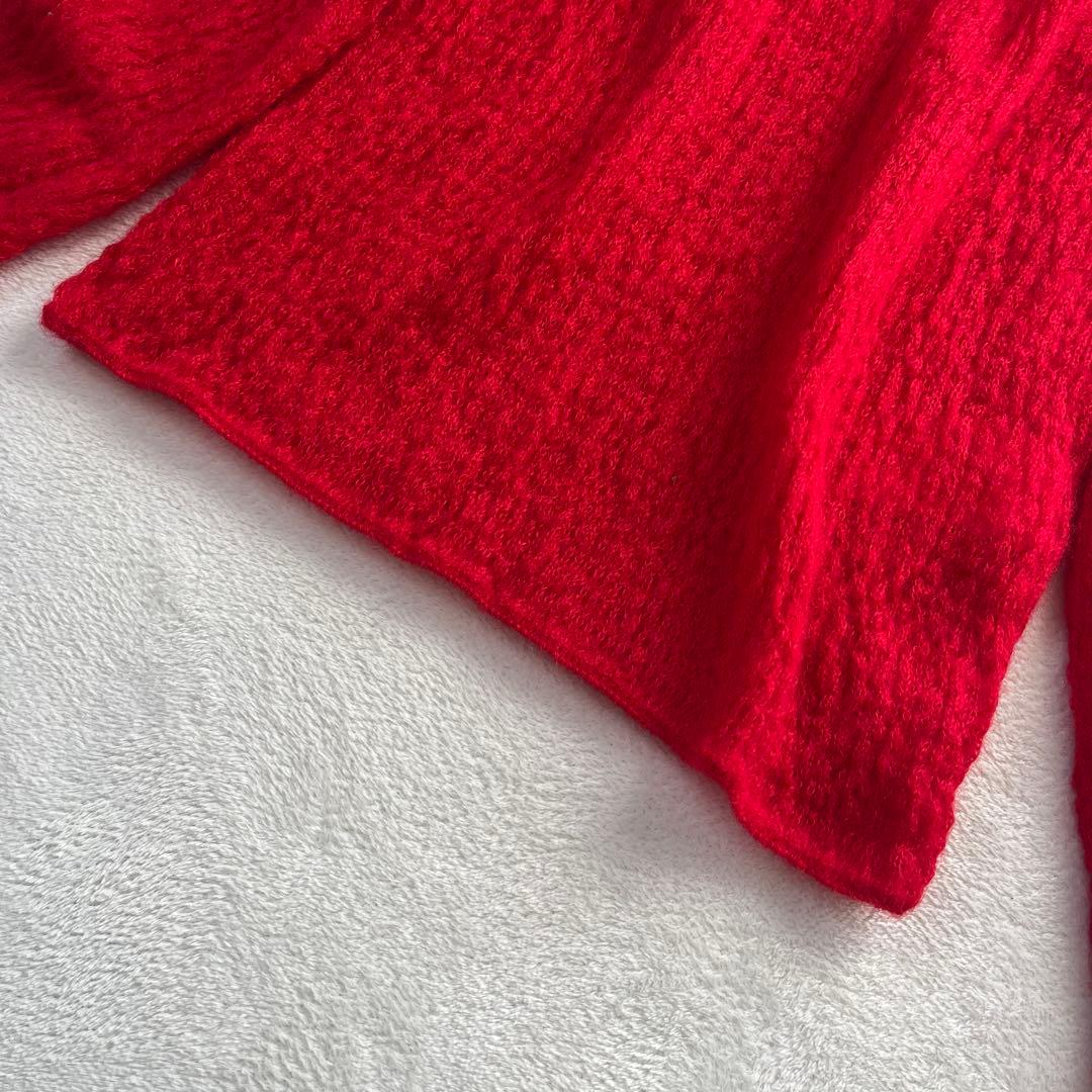 ★未使用品　フェラガモ タートルネック　フリル　モヘヤ57% ニット　セーター