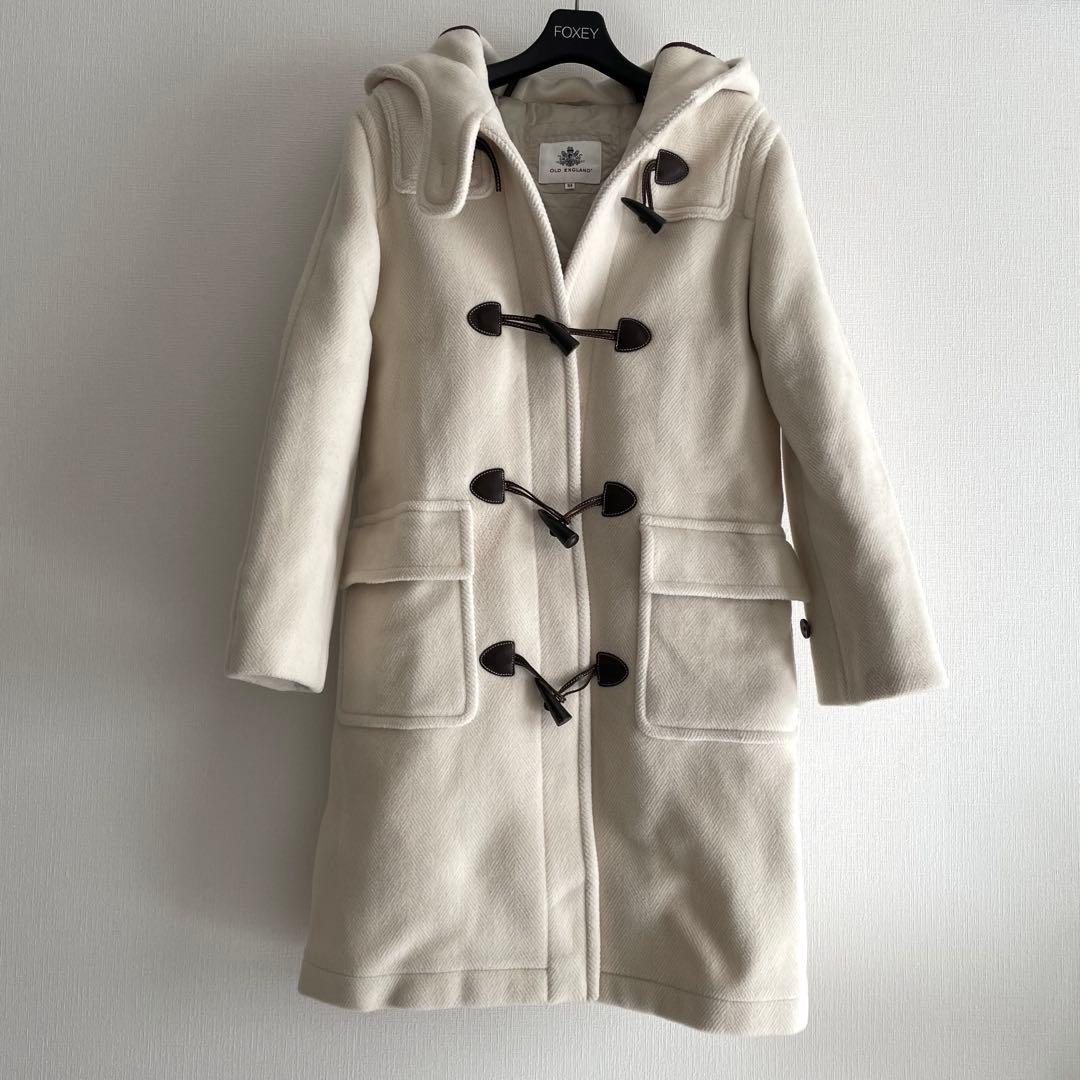 オールドイングランド 定番 クラッシックダッフルコート アイボリー白 S〜M